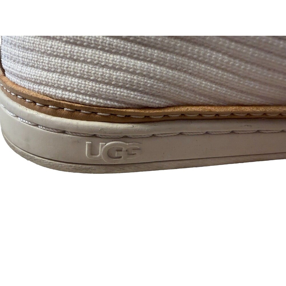 UGG Women's White Alameda Sammy Fabric Slip-On Casual Sneakers - Sz 7 - Picture 8 of 10